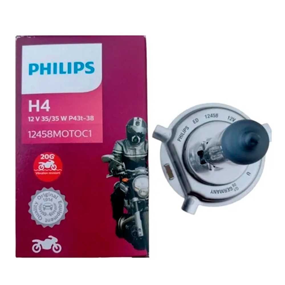 Lâmpada Bi-Iodo H4 12v 35/35w Moto 12458MOTOC1
