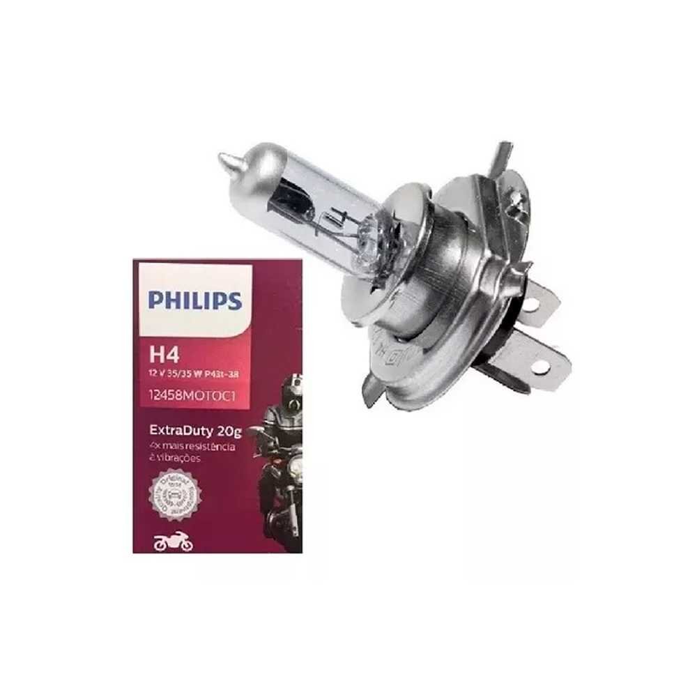 Lâmpada Bi-Iodo H4 12v 35/35w Moto 12458MOTOC1